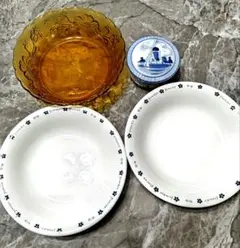 カレー皿2枚 ガラスボウル 蓋付きキーパーのサムネイル