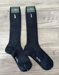 イーストボーイEASTBOY両面刺繍 ハイソックス32cm丈 ネイビー2足 新品