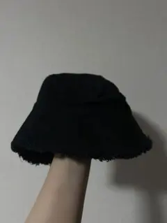 ブラック フリンジエッジ バケットハット