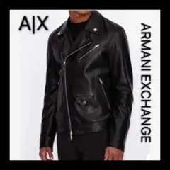 A|X ARMANI EXCHANGE シープレザー　ダブルライダースジャケット