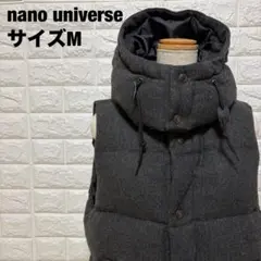 nano universe フード付きダウンベスト M 秋冬 防寒【1166】