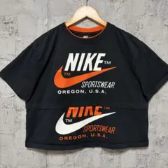 【NIKE】アイコン クラッシュ ショート丈 レイヤード風Tシャツ L