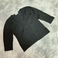 アリスバーリー　カーディガン　（M）　ストレッチ　重ね着　レイヤード　Vネック