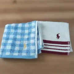 ポロ・ラルフ・ローレン 　タオルハンカチ 2枚セット