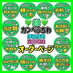かんたん選べるオーダー メンカラ緑 カンペうちわ文字 ファンサ 厚紙 5