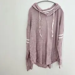 一点もの❣️maurices 【XL】フード付き長袖シャツ 薄紫 シンプル