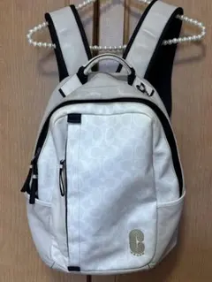 coach ホワイト 合成皮革 バックパック