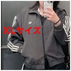  チェック トラックトップ ブラック 3XL激レアサイズ adidas チェック トラックトップ ブラック 3XL激レアサイズ - メルカリ