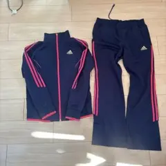 adidas ジャージセット L ネイビー/レッド
