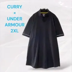アンダーアーマー　カリー　ポロシャツ　2XL　黒　スポーツ　コラボ　1905