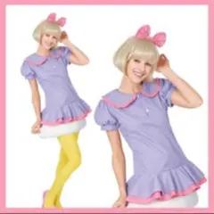 美品＊ ディズニー 公式 デイジー コスプレ ポシェット セット 90 Dハロ 美品＊ ディズニー 公式 デイジー コスプレ ポシェット セット