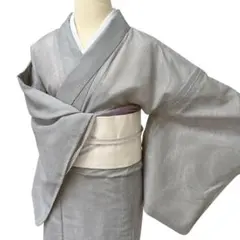 色無地　身丈155　裄65　一つ紋　無地　寒色　正絹　着物　033b p 色無地 身丈155 裄65 一つ紋 無地 寒色 正絹 着物 033b p - メルカリ