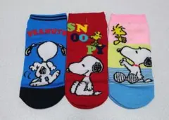 【匿名配送】PEANUT スヌーピー 靴下 3点セット (21〜24cm)