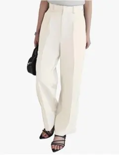 【特価☆新品試着のみ】アイボリータックパンツ