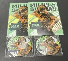 ミルキーサブウェイ ミルサブ 東武百貨店 缶バッジ ブロマイド マックス 各2点