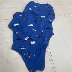 baby GAP 青長袖車柄　ロンパース 18-24ヶ月　90センチ　2枚