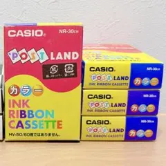 CASIO カシオ POST LAND インクリボン 純正 カラー 4箱 日本製