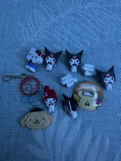 サンリオ 缶バッチ ストラップ ミニチュア まとめ売りセット