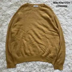 美品✨MACKINTOSH ニット　薄手　黄色　ワンポイント　ロゴ　LL 春のサムネイル