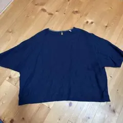 モノラボ mono LABO ネイビー オーバーサイズ カットソー