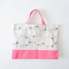 SALE【入園準備】花柄レッスンバッグ〜pink〜のサムネイル