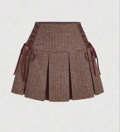 SHEIN ブラウンチェック柄スカート