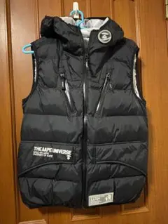 AAPE BY A BATHING APE ダウンベスト リバーシブル M