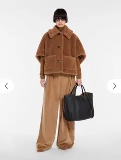 新型 最新作❗️新品未使用 ベアショート丈 テディコート MaxMaraお好きな方 オルガ] テディベア ショート コート, beige | Max Mara