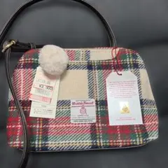 おまけ付き！【HarrisTweed 】チェック柄ショルダーバッグ