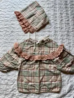 【美品】即購入OK LiiLU ブラウス12m　ボンネット1