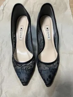 DIANA ネイビー レース ハイヒール 22cm