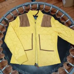 ラルフローレンスポーツ　キルティング　ジャケット　ブルゾン　イエロー スエード