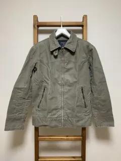 【WOOLRICH】コットンジップジャケットカーキ Lウエスタンヨークビンテージ