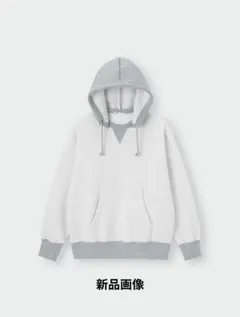 【希少品】GU ヘビーウェイトスウェットパーカ ライトグレー L