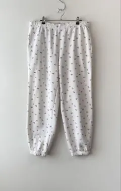 00s 花柄 スウェットパンツ ホワイト itimiのサムネイル