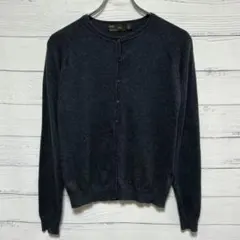 ZARA ザラ カーディガン M チャコールグレー コットン混 ラグラン