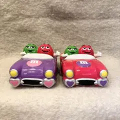 希少　M&M's キャラクター 陶器トレイ 車 2個セット　エムアンドエムズのサムネイル