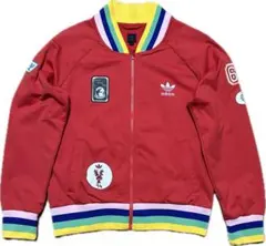 ATP型y2kレインボートレフォイル刺繍ロゴワッペンadidasジャージレッドMのサムネイル