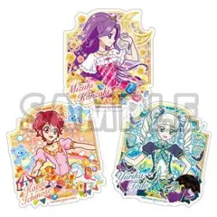 アイカツ ダイカット ステッカー トライスター 美月 ユリカ かえで