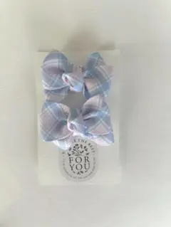 リボン型ヘアゴム2個セット