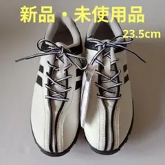 レディース【Fitway ゴルフシューズ 】23.5cm ホワイト/ブラック