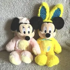 ミッキー ミニー ぬいぐるみ ウサギ耳　イースター