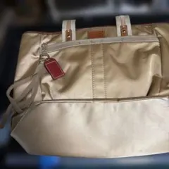 COACH ナイロントート A4可 軽量 通勤通学 ベージュ