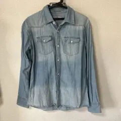 値下げ　WEGO ウィゴー　Apache Vintage デニムシャツ 長袖 Mのサムネイル