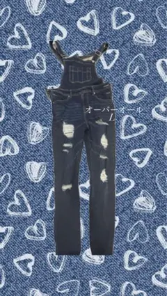 オーバーオール ダメージジーンズ