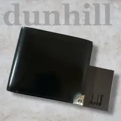 美品　ダンヒル　財布　二つ折り財布　お札入れ　ロゴ　ブラック　黒