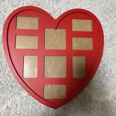 ハート型フォトフレーム 赤 9枚用 Flying tiger