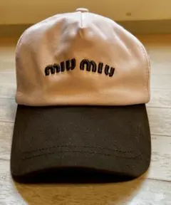 miu miu ベースボールキャップ ピンク/ブラウンのサムネイル