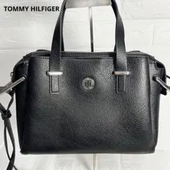 【美品】トミーヒルフィガー レザー 2WAY クロスボディ ハンドバッグ
