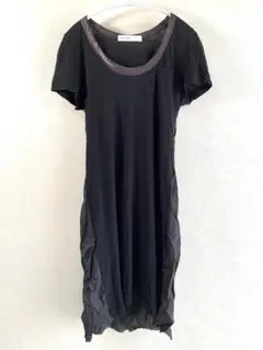 【11SS希少】sacai luck 異素材切替ポケットワンピース ブラック 1のサムネイル